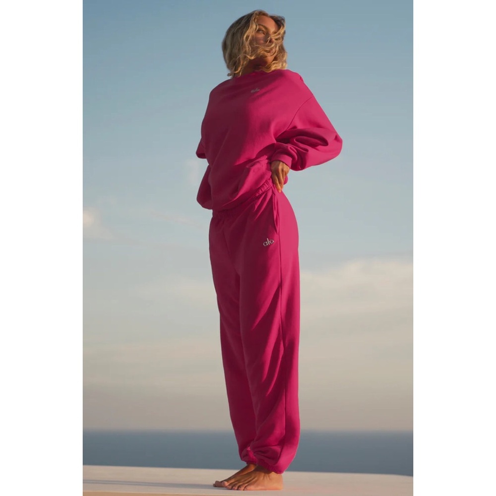 Alo Yoga Accolade Sweatpant Pink Summer Crush L - Picture 13 of 13